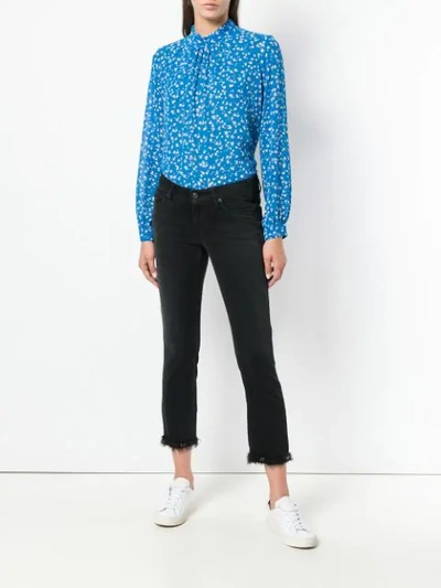 Shop Closed Printed Blouse - Blue