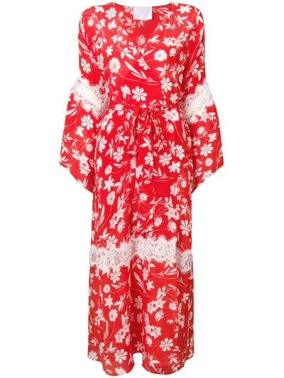 ATHENA PROCOPIOU FARAH FLORAL KIMONO ATHENA PROCOPIOU - 红色