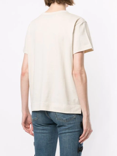 Shop Tu Es Mon Tresor Embroidered Patch T-shirt In Yellow