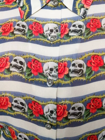 Shop Jean Paul Gaultier Vintage Skull Print Shirt In Neutrals