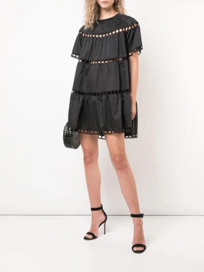 Shop Cynthia Rowley Postcard Eyelet Dress In Black