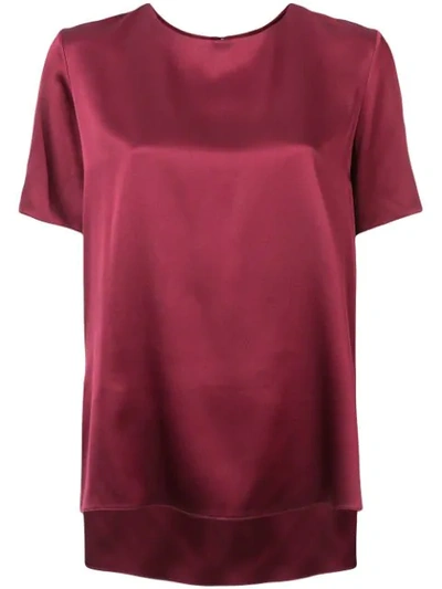 Shop Adam Lippes Classic Shift Blouse - Red