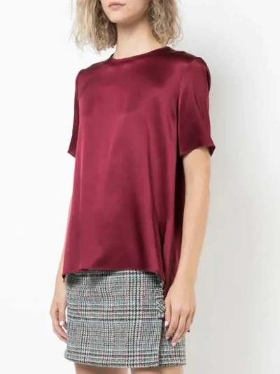 Shop Adam Lippes Classic Shift Blouse - Red