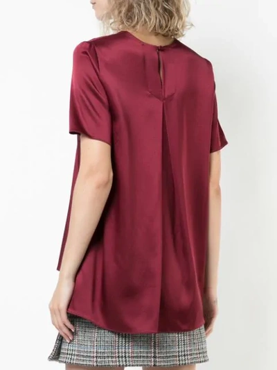 Shop Adam Lippes Classic Shift Blouse - Red