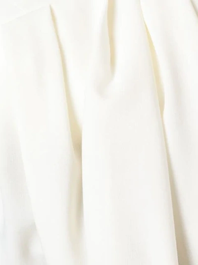 Shop Jacquemus Slim Pleated Shirt - White