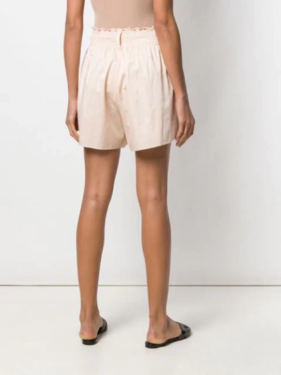 Shop Forte Forte High Waisted Shorts In Neutrals