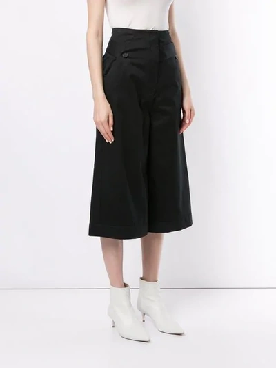 Shop Palmer Harding Disjointed Culottes In Black