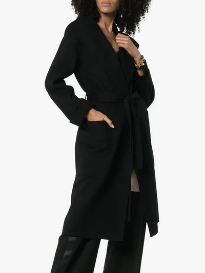 Shop Joseph Lista Belted Wrap Trench Coat In Black