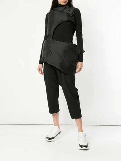 Shop Rick Owens Padded Cut Out Vest In Black