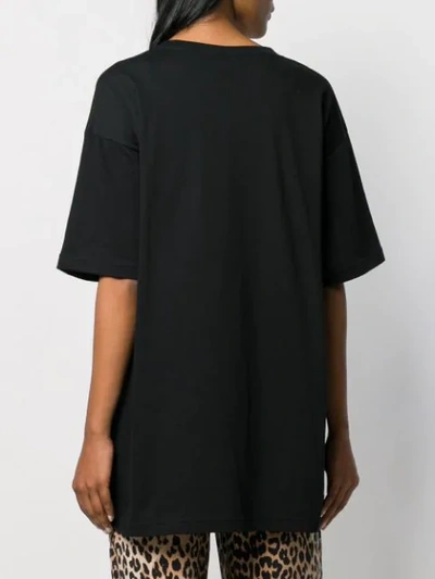 Shop Gucci Oversized Sequin Detail T-shirt In Black