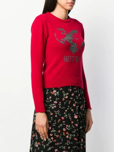 Shop Alberta Ferretti Help Me Sweater In Red