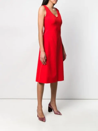 Shop Joseph Lina Midi Dress In Red