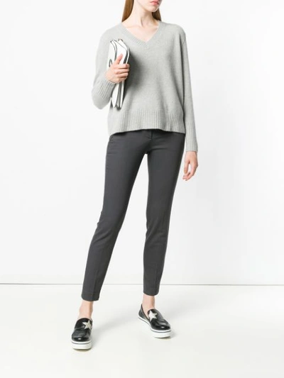 Shop Incotex Tief Sitzende Hose Mit Schmaler Passform In Grey