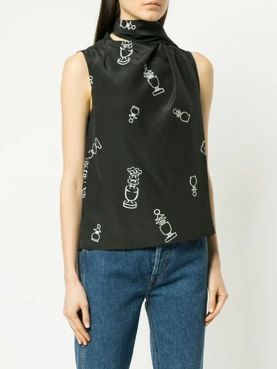 Shop Karen Walker Vernon Top In Black