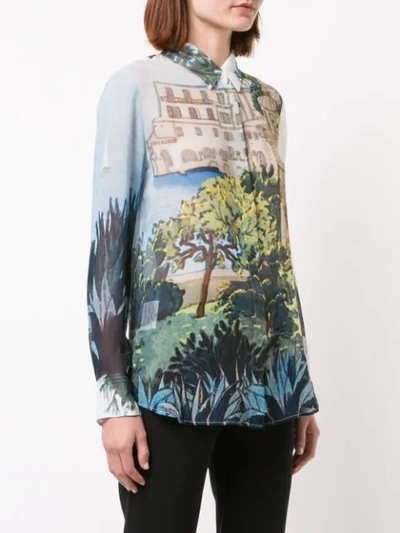 Shop Altuzarra 'chika' Landscape In Blue