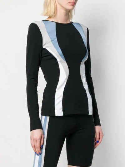 Shop No Ka'oi Long Sleeved Compression Top In Black