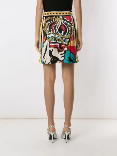 Shop Dolce & Gabbana Super Queen Printed Skirt - Multicolour