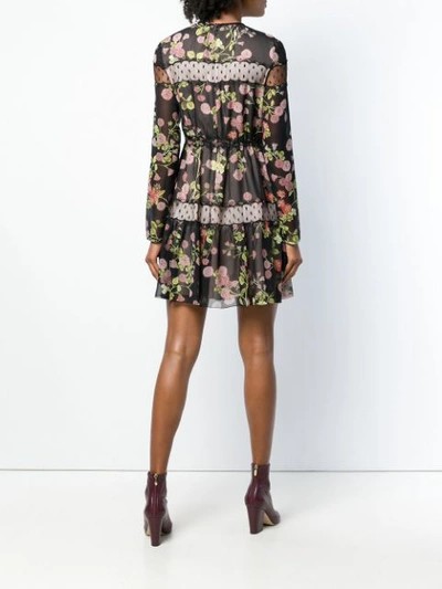 Shop Giambattista Valli Floral Print Dress - Black