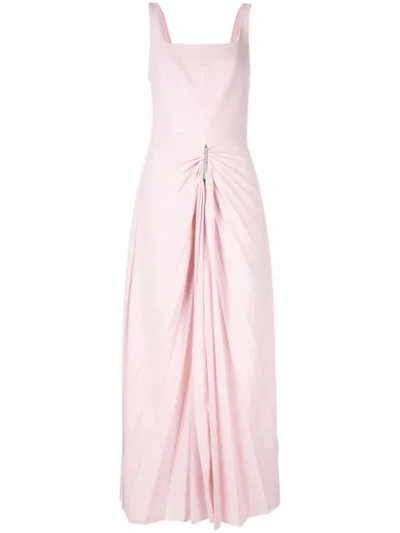 Shop Dion Lee Pleated Skirt Dress In Pink