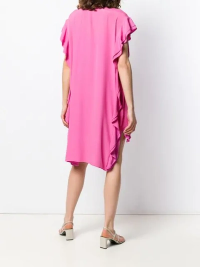 Shop N°21 Bow Detailed Ruffled Dress In Pink