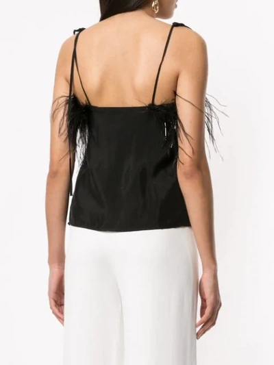 Shop Alice Mccall Favour Feather Cami In Black