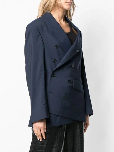 Shop A.f.vandevorst Asymmetric Tailored Blazer In Blue