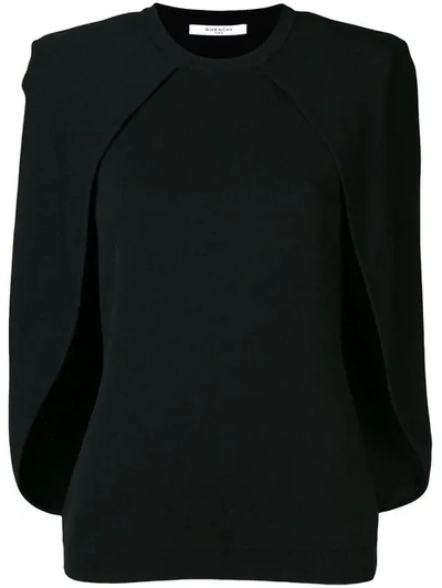 Shop Givenchy Oberteil Im Cape-design In 001 Black