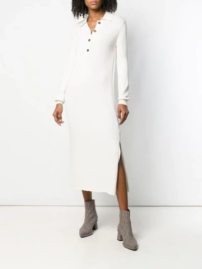 Shop Pringle Of Scotland Polo Shirt Dress In White