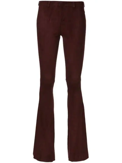 Shop Sylvie Schimmel Flared Trousers In Red