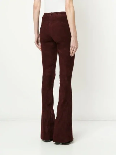 Shop Sylvie Schimmel Flared Trousers In Red