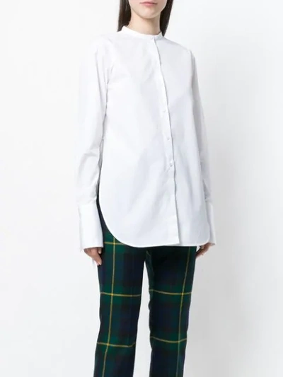 Shop Ports 1961 Band Collar Shirt In White