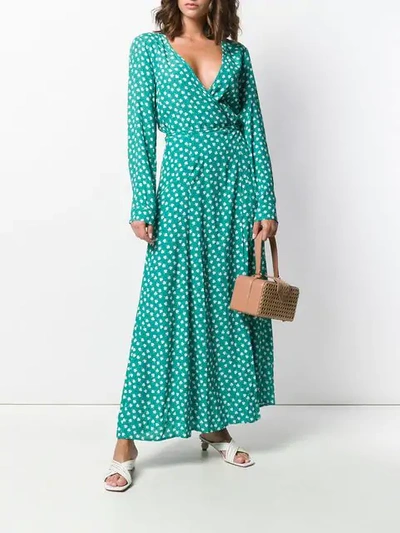 Shop Andamane Andrea Wrap Dress In Green