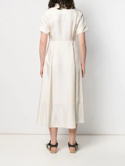 Shop Calvin Klein Langes Hemdkleid In White