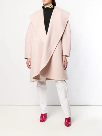 Pre-owned Fendi 2000 Oversized Coat In Pink