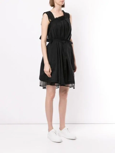 Shop Shanshan Ruan Minikleid Mit Falten In Black