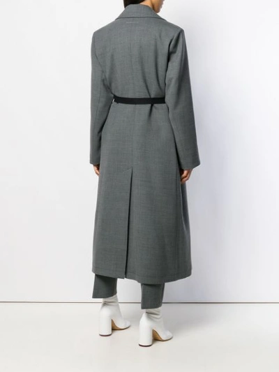 Shop Mm6 Maison Margiela Techno-wool Coat In Grey