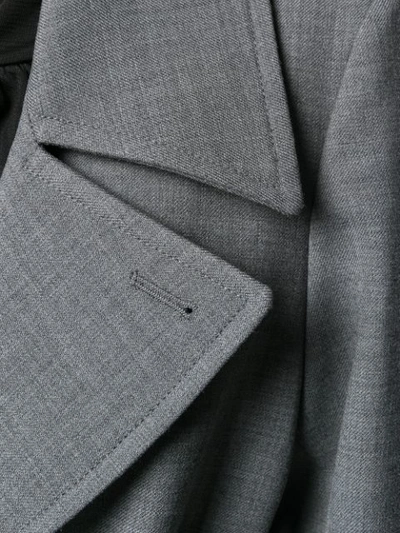 Shop Mm6 Maison Margiela Techno-wool Coat In Grey