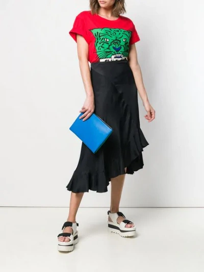 Shop Kenzo Asymmetric Skirt In Black