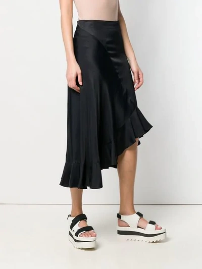 Shop Kenzo Asymmetric Skirt In Black