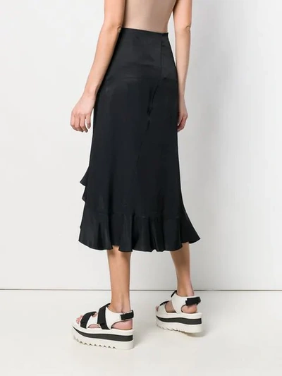 Shop Kenzo Asymmetric Skirt In Black