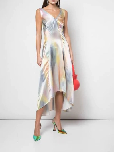 Shop Sies Marjan Miriam Printed V-neck Midi Dress In Multicolour