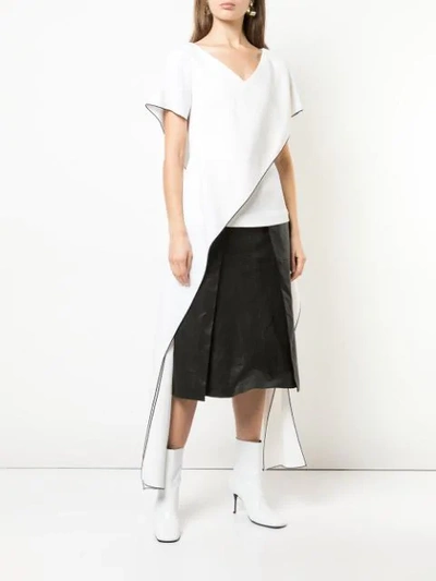 Shop Rosetta Getty Apron Wrap Skirt In Black