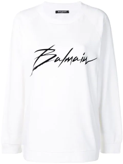balmain sweatshirt white
