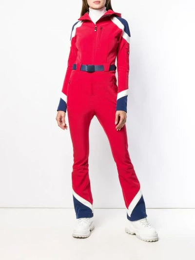 Shop Perfect Moment Allos Belted Jumpsuit In Red