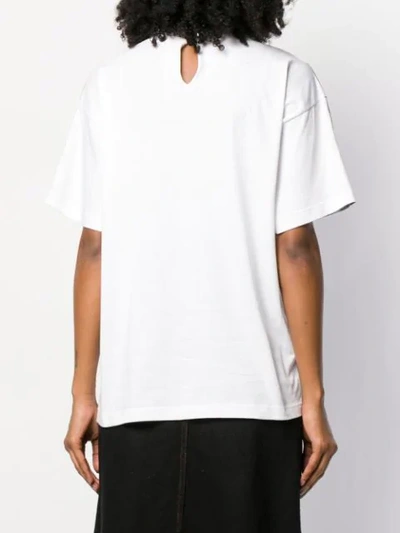 Shop N°21 Nº21 Photographic Print Embellished Neckline T-shirt - White