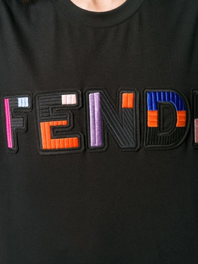 Shop Fendi Ff Logo T-shirt In Black