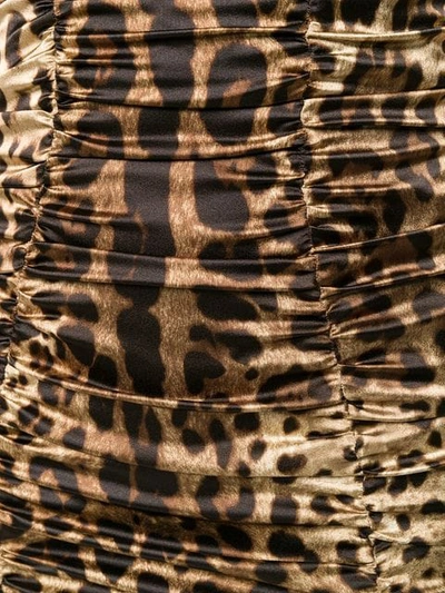 Shop Dolce & Gabbana Leopard Print Midi Dress In Neutrals