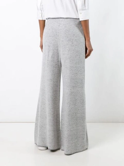 Shop Stella Mccartney Wide Leg Flared Trousers In Grey