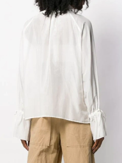 Shop Etro Ruffle Detail Shirt In White