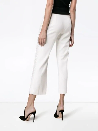 Shop Jonathan Simkhai Cropped Trousers With Side Laces In Neutrals